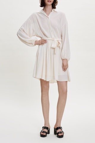 Robe patineuse plumetis - Ecru