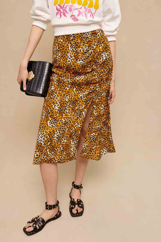 Jupe - Camel et écru