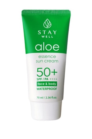 Essence solaire SPF 50+ waterproof à l'aloe vera - Tout type de peau - 70 ml