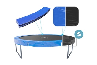 Cojín de protección reversible - 6 FT - 185 cm - Azul y negro