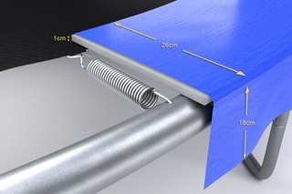 Almofada reversível - 6 FT - 185 cm - Azul ou preto - Azul