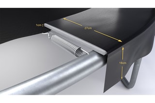 Cuscino di protezione per tappeto elastico 12 ft - 366 cm - Nero