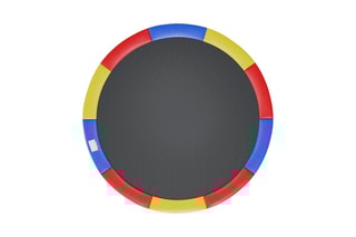 Cuscino di protezione per tappeto elastico 12 ft - 366 cm - Blu, giallo e rosso