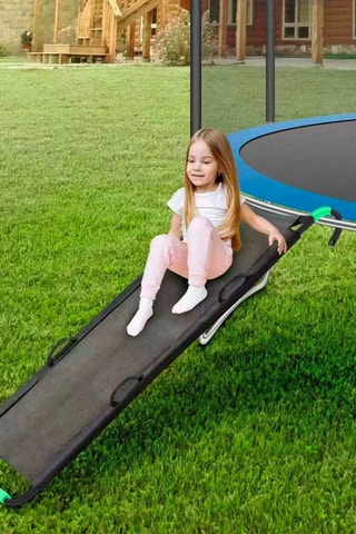 Escalera y tobogán para cama elástica - Diseño 2 en 1 - 150 x 50,5 cm