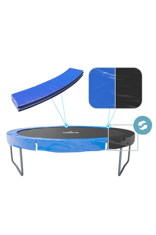 Cuscino imbottito in polietilene per trampolino - 8 FT - 244 cm - Blu - Blu e nero