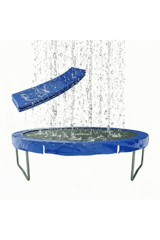 Cuscino imbottito in polietilene per trampolino - 8 FT - 244 cm - Blu - Blu e nero