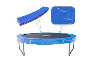 Cuscino imbottito in polietilene per trampolino - 8 FT - 244 cm - Blu - Blu