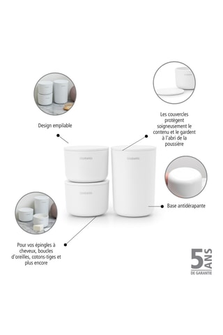 3 contenitori ReNew - Bianco