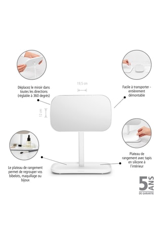 Specchio Renew - 20 x 12,6 x 28,3 cm - Bianco