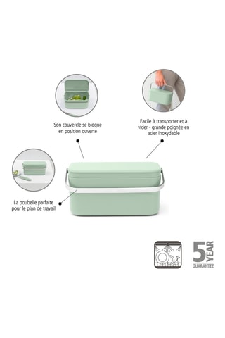 Pattumiera da tavolo SinkSide - 1,8 l - Verde