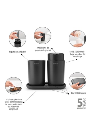 Dispenser sapone e bicchiere portaspazzolino - 250 ml