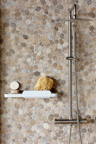 Mensola e tergivetro per doccia MindSet - 42,1 x 9 x 7,3 cm - Bianco