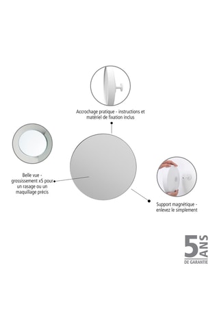 Specchio - 20,4 cm - Bianco