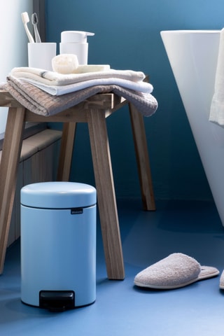 Pattumiera a pedale Newlcon - 3 l - Azzurro