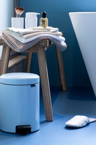 Pattumiera a pedale Newlcon - 5 l - Azzurro