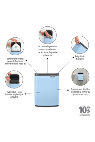 Pattumiera Bo Waste - 7 l - Azzurro