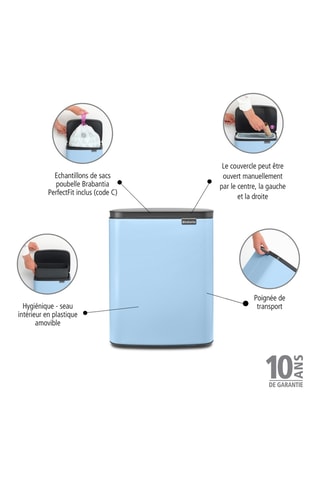 Pattumiera Bo Waste - 12 l - Azzurro