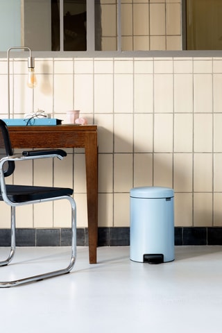 Pattumiera a pedale Newlcon - 12 l - Azzurro