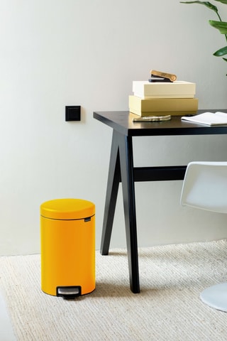 Pattumiera a pedale Newlcon - 12 l - Giallo