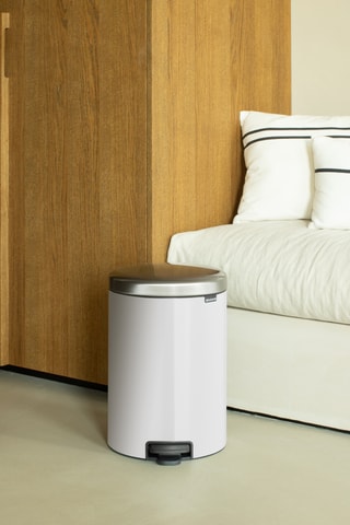 Pattumiera a pedale Newlcon - 20 l - Bianco
