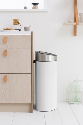 Poubelle Touch Bin - 40 l - Blanc