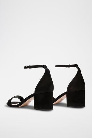 Sandalias de piel de tacón - Negro