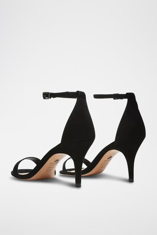 Sandalias de piel de tacón - Negro