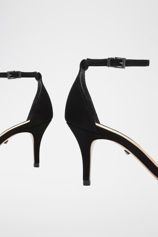 Sandalias de piel de tacón - Negro