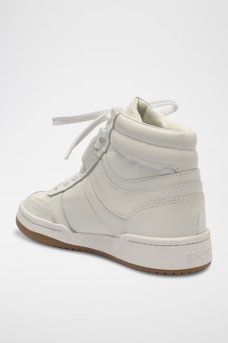 Zapatillas altas de piel - Blanco