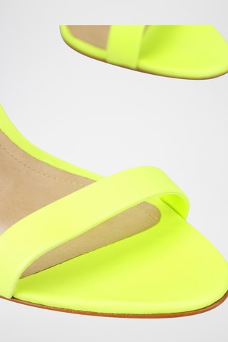 Sandalias de piel de tacón - Amarillo