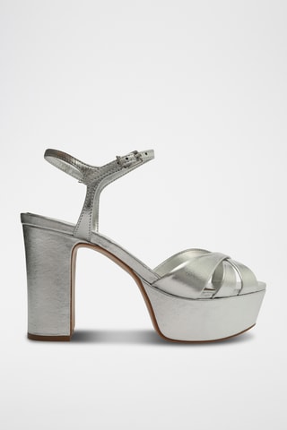 Sandalias de tacón - Plateado