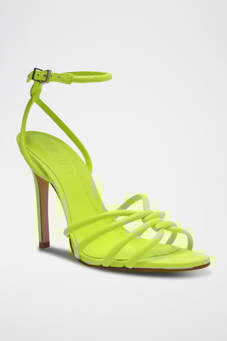 Sandalias de piel de tacón - Amarillo