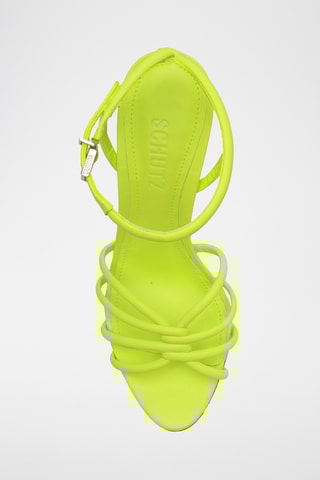 Sandalias de piel de tacón - Amarillo