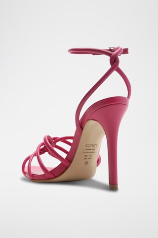 Sandalias de piel de tacón - Rosa