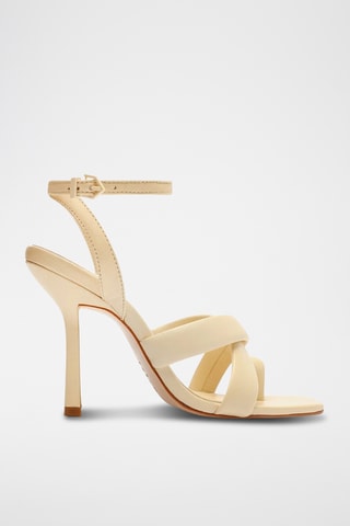 Sandalias de piel de tacón - Blanco