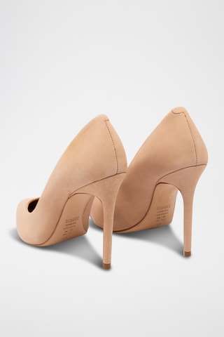 Zapatos de piel de tacón - Beige