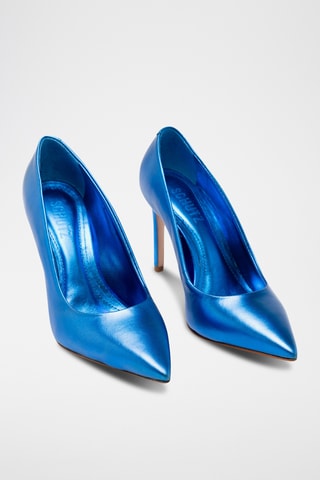 Zapatos de piel de tacón - Azul