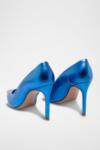 Zapatos de piel de tacón - Azul
