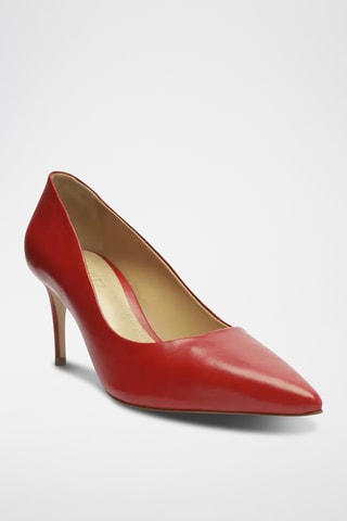 Zapatos de piel de tacón - Rojo