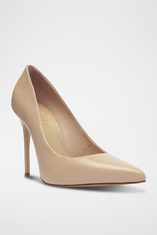 Zapatos de piel de tacón - Beige