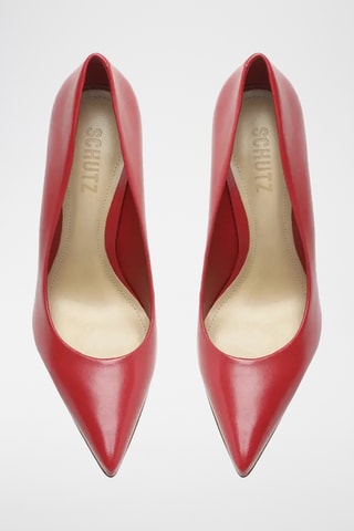 Zapatos de piel de tacón - Rojo