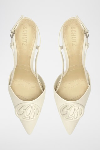 Zapatos de piel de tacón - Blanco