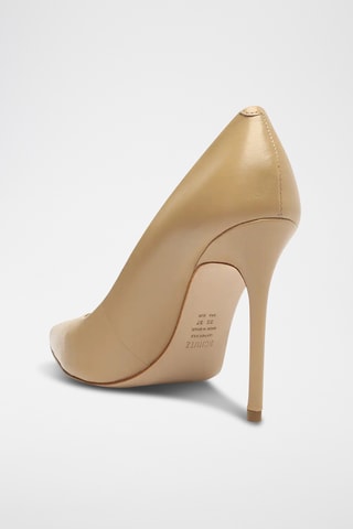 Zapatos de piel de tacón - Beige