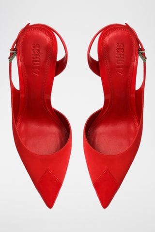 Zapatos de piel de tacón - Rojo