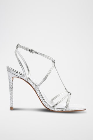 Sandalias de tacón - Plateado