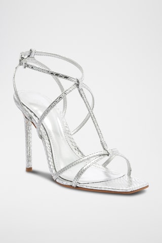 Sandalias de tacón - Plateado