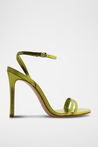 Sandalias de piel de tacón - Amarillo