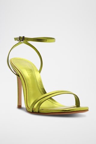 Sandalias de piel de tacón - Amarillo