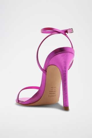 Sandalias de piel de tacón - Rosa