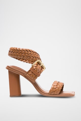 Sandalias de tacón - Marrón